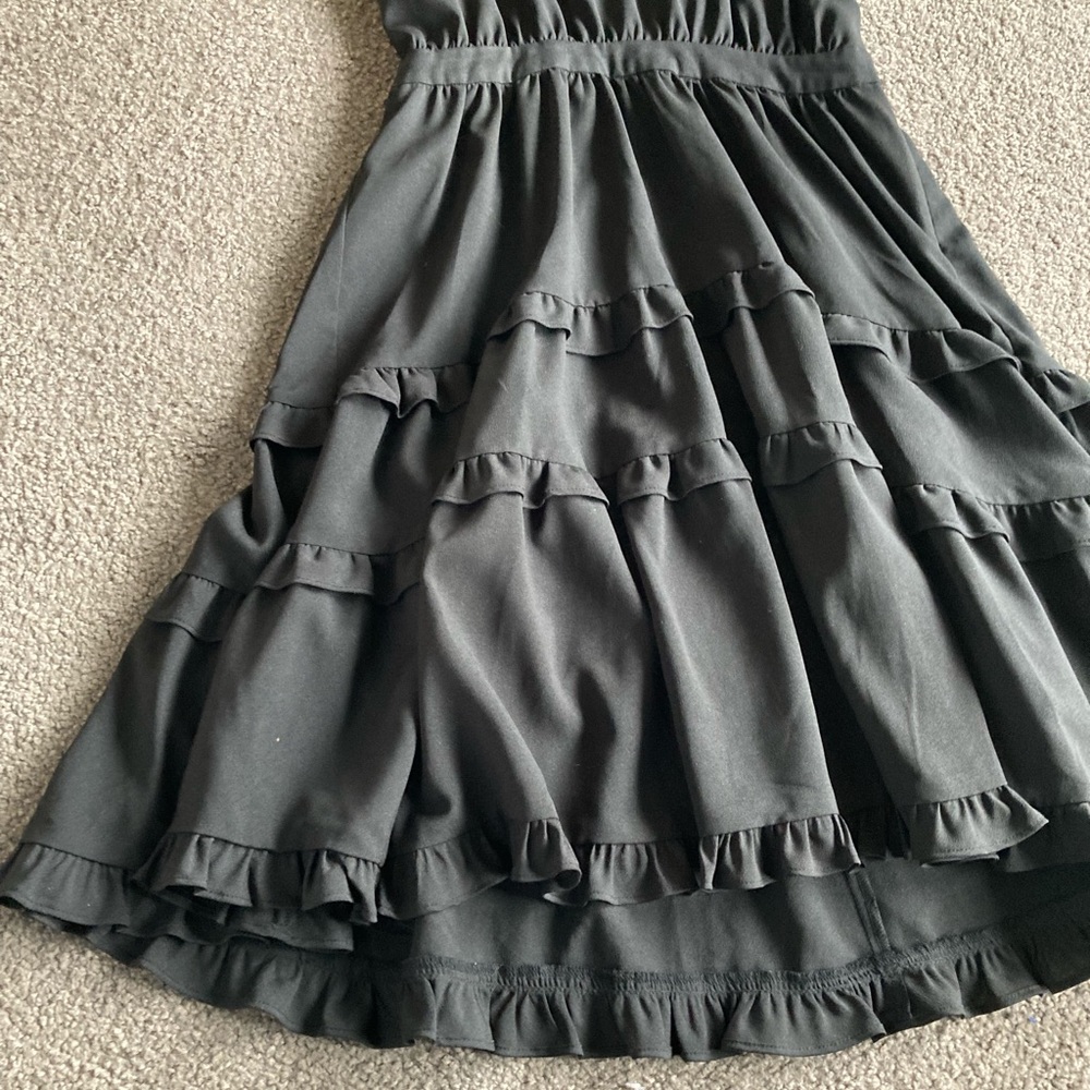 Black Tiered Dress - Picture 4 of 4